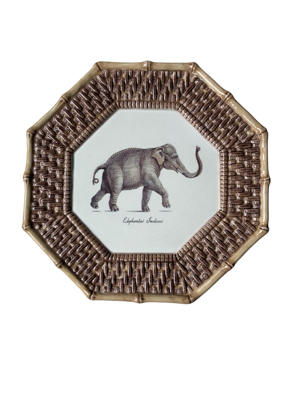 Vintage Raymond Waites Empire Elephantus Indicus Octagonal Plate